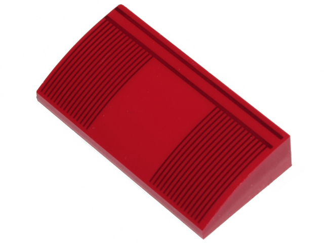 Slope, Curved 2 x 4 x 2/3 with Bottom Tubes with Black Stripes Pattern (BrickHeadz Sith Trooper Helmet Top)