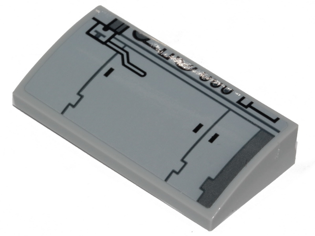 Slope, Curved 2 x 4 x 2/3 with Bottom Tubes with SW Millennium Falcon Pattern 5 (Sticker) - Set 75257