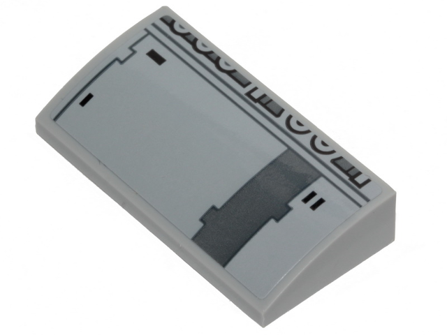 Slope, Curved 2 x 4 x 2/3 with Bottom Tubes with SW Millennium Falcon Pattern 6 (Sticker) - Set 75257