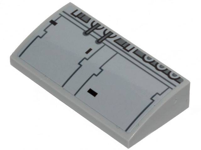 Slope, Curved 2 x 4 x 2/3 with Bottom Tubes with SW Millennium Falcon Pattern 7 (Sticker) - Set 75257