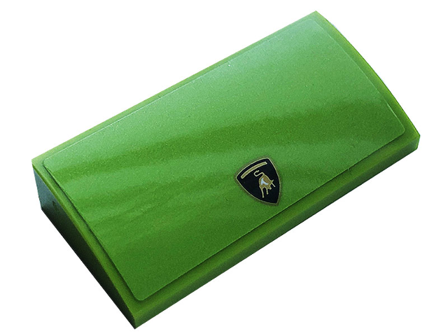 Slope, Curved 2 x 4 x 2/3 with Bottom Tubes with Lamborghini Logo Pattern (Sticker) - Set 76899