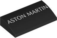 Slope, Curved 2 x 4 x 2/3 with Bottom Tubes with White 'ASTON MARTIN' Pattern