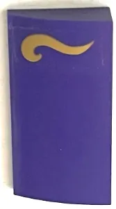 Slope, Curved 2 x 4 x 2/3 with Bottom Tubes with Gold Swirl Pattern Model Left Side (Sticker) - Set 41684