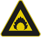 Road Sign 2 x 2 Triangle with Clip with Black Flame Pattern