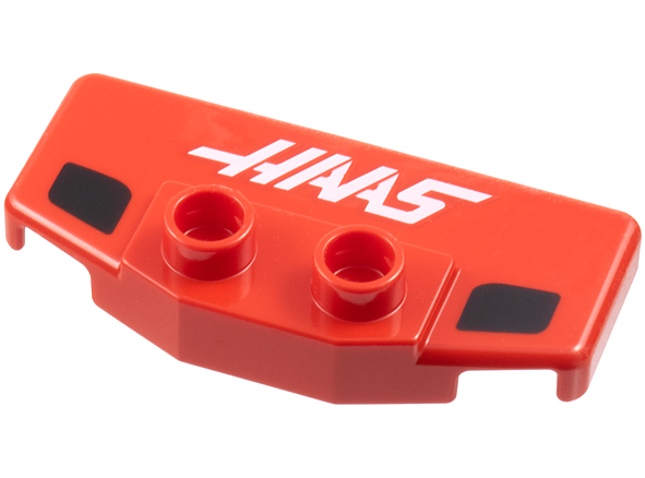 Duplo Rear Spoiler / Wing with White 'HAAS' and 2 Black Markings Pattern