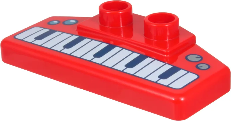 Duplo Rear Spoiler / Wing with White and Dark Blue Piano Keys, Metallic Light Blue and Silver Circles and Gauges with White Highlights Pattern