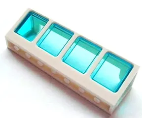 Window 2 x 8 x 2 Boat with Trans-Light Blue Glass (89648 / 89649)
