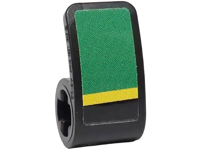 Technic, Panel Curved 2 x 1 x 1 with Green Panel and Yellow Sloping Stripe Pattern Model Left Side (Sticker) - Set 42240