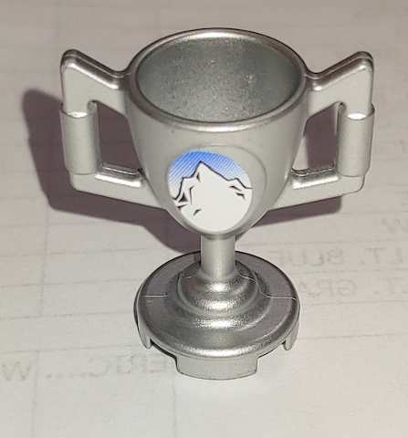 Minifigure, Utensil Trophy Cup with Mountain Peak Pattern (Sticker) - Set 8863