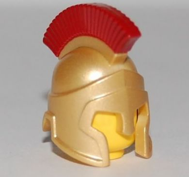 Minifigure, Headgear Helmet Spartan Warrior with Dark Red Crest Pattern
