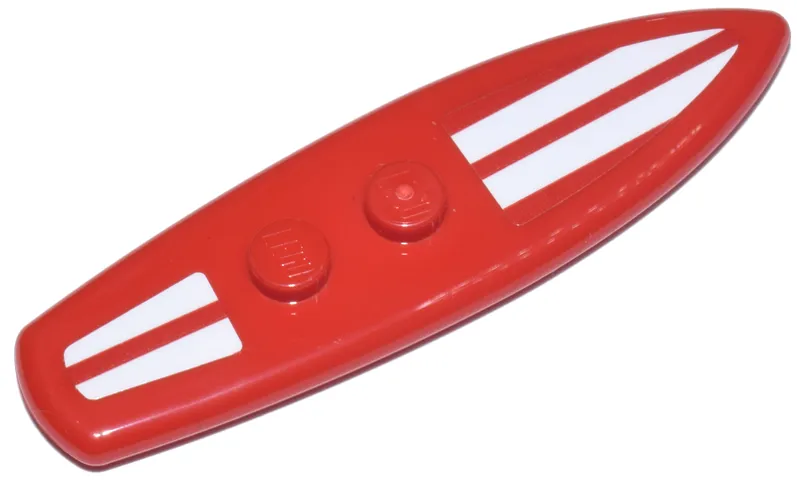Minifigure, Utensil Surfboard Standard with Wide White Stripes Pattern (Stickers) - Set 43268