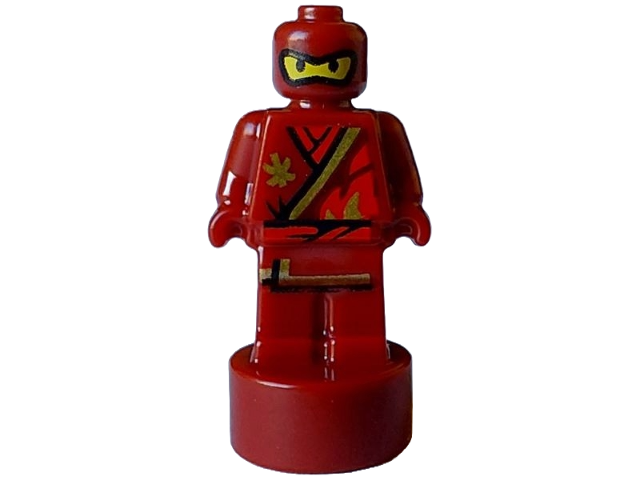 Minifigure, Utensil Statuette / Trophy with Ninjago Kai with Gold and Red Robe and Ninjago Logogram Letter K Pattern