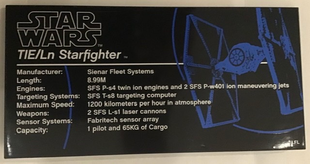 Tile 8 x 16 with Bottom Tubes, Textured Surface with Star Wars TIE/Ln Starfighter Pattern (Sticker) - Set 75095