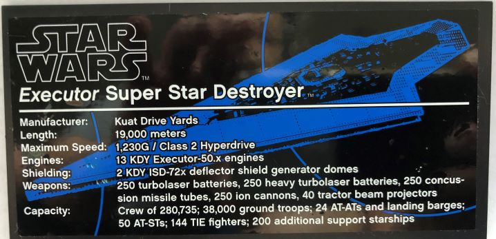 Tile 8 x 16 with Bottom Tubes, Textured Surface with Star Wars Executor Super Star Destroyer Pattern (Sticker) - Set 10221