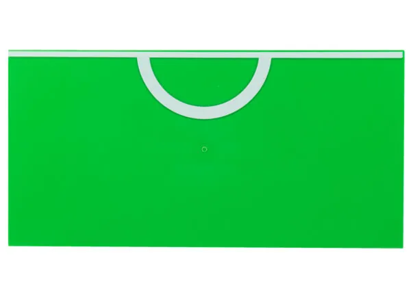 Tile 8 x 16 with Bottom Tubes, Textured Surface with White Soccer Halfway Line and Center Circle Pattern