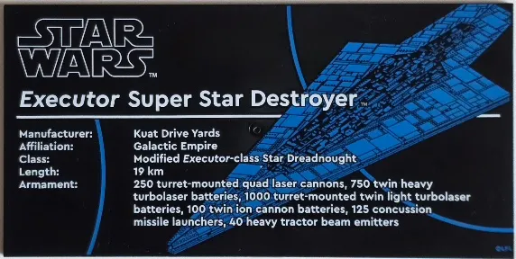 Tile 8 x 16 with Bottom Tubes, Textured Surface with Star Wars Executor Super Star Destroyer Pattern