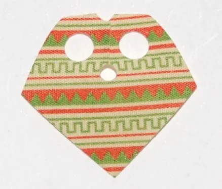 Minifigure Poncho Half Cloth with Green and Terra Cotta Pattern