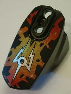 Hero Factory Armor with Ball Joint Socket - Size 5 with Fire and Silver Single Lightning Bolt Pattern (Jetbug)