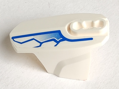 Hero Factory Armor with Ball Joint Socket - Size 5 with Blue and White Fracture Pattern (Sticker) - Set 6230