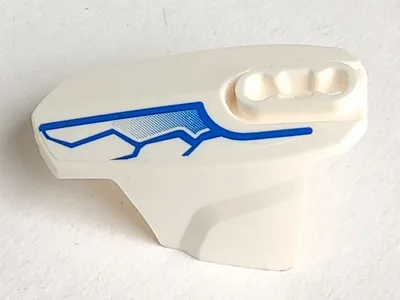 Hero Factory Armor with Ball Joint Socket - Size 5 with Blue and White Fracture Pattern (Sticker) - Set 6230