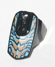 Hero Factory Armor with Ball Joint Socket - Size 4 with Blue Spread Wings and Orange Spots Beast Pattern