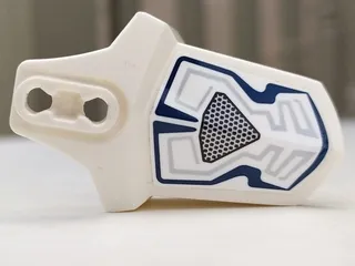 Hero Factory Shoulder Armor with Dark Blue and Silver Lines Pattern (Sticker) - Set 70788