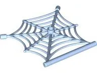 Spider Web Flat with Hollow Stud, Bar Ends, and Bar