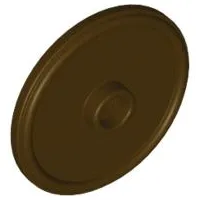 Minifigure, Shield Circular / Round Rimmed Face with Stud