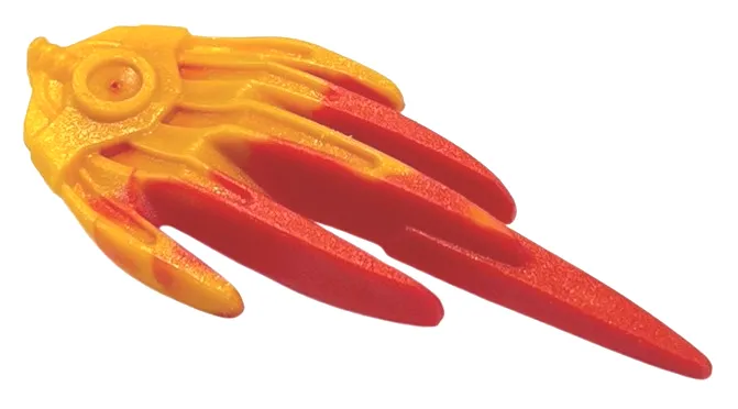 Hero Factory Weapon Accessory, Flame with Marbled Bright Light Orange Pattern