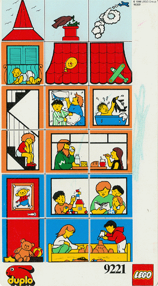 Paper Duplo Mosaic Picture Puzzle Key Card from Set 9221 - Home