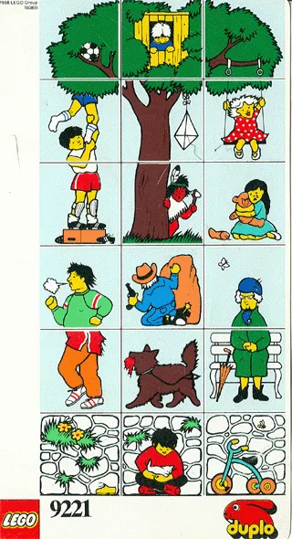 Paper Duplo Mosaic Picture Puzzle Key Card from Set 9221 - Park