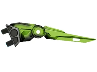 Hero Factory Weapon, Claw / Spike with Marbled Lime Pattern - Flexible Rubber