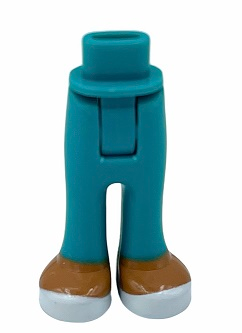 Mini Doll Hips and Trousers with Back Pockets with Medium Nougat Feet and White Shoes Pattern - Thick Hinge