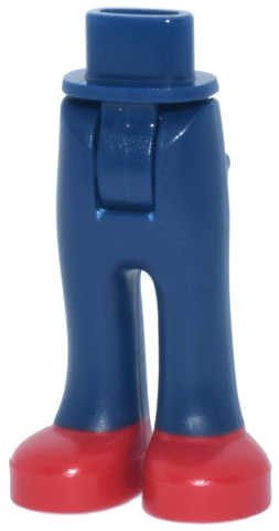 Mini Doll Hips and Trousers with Back Pockets with Molded Red Shoes Pattern - Thick Hinge