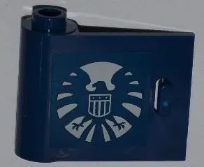 Door 1 x 3 x 2 Left - Open Between Top and Bottom Hinge with SHIELD Logo Pattern (Sticker) - Set 6867