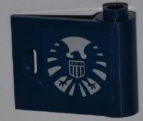 Door 1 x 3 x 2 Right - Open Between Top and Bottom Hinge with SHIELD Logo Pattern (Sticker) - Set 6867