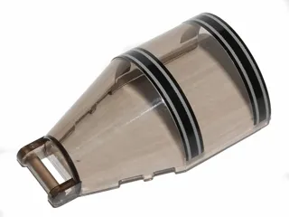 Windscreen 6 x 4 x 2 Round with Bar Handle with Black and Gray Stripes Pattern (Stickers) - Set 75003