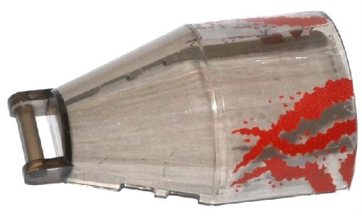 Windscreen 6 x 4 x 2 Round with Bar Handle with Dark Red Necrocraft Spatter Pattern 1 on Both Sides (Stickers) - Set 76019