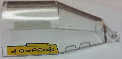 Windscreen 6 x 4 x 2 Round with Bar Handle with Black Naboo Symbols on Yellow Background Pattern on Both Sides (Stickers) - Sets 7877 / 75092