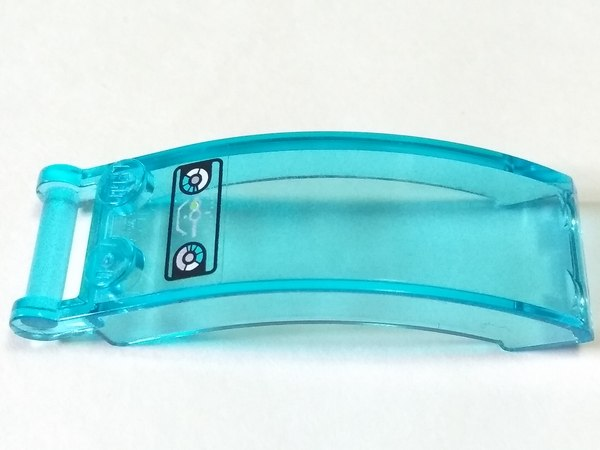 Windscreen 6 x 2 x 2 with Bar Handle with Silver and Medium Azure Head-Up Display (HUD) and 2 Gauges Pattern (Sticker) - Set 70165