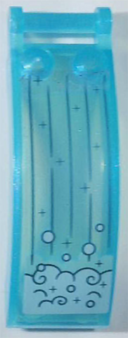 Windscreen 6 x 2 x 2 with Bar Handle with Waterfall, Vertical Lines and White Splashing Water Pattern (Sticker) - Set 43215