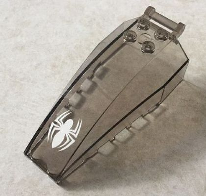 Windscreen 8 x 4 x 2 with 4 Studs and Bar Handle with White Spider Pattern (Sticker) - Set 76016