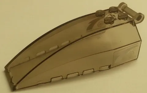 Windscreen 8 x 4 x 2 with 4 Studs and Bar Handle with White Wave and Chima Logo on Transparent Background Pattern on Both Sides (Stickers) - Set 70013