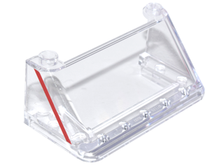 Windscreen 3 x 6 x 2 with Red Stripe Pattern on Both Sides (Stickers) - Set 75828