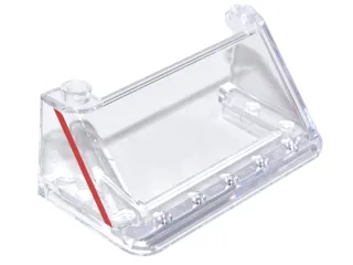 Windscreen 3 x 6 x 2 with Red Stripe Pattern on Both Sides (Stickers) - Set 75828