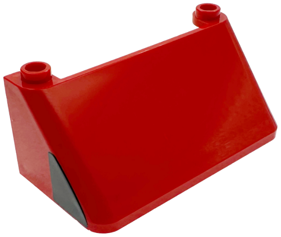 Windscreen 3 x 6 x 2 with Dark Bluish Gray Triangular Panel with Black Edge Pattern on Both Sides