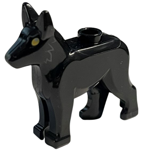 Dog, Alsatian / German Shepherd with Yellow Eyes and Light Bluish Gray Eyebrows and Fur Pattern (HP Padfoot / The Grim)