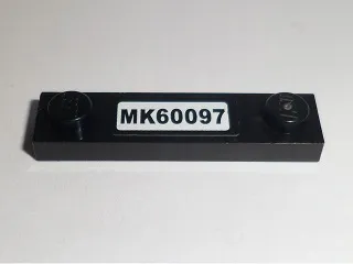 Plate, Modified 1 x 4 with 2 Studs without Groove with 'MK60097' Pattern (Sticker) - Set 60097