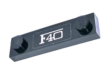 Plate, Modified 1 x 4 with 2 Studs without Groove with White 'F40' Pattern (Sticker) - Set 75890