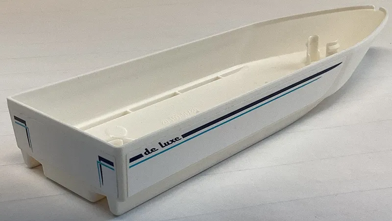 Boat, Hull Unitary 28 x 8, Base with Dark Blue 'de luxe' and Stripes Pattern on Both Sides (Stickers) - Set 60221